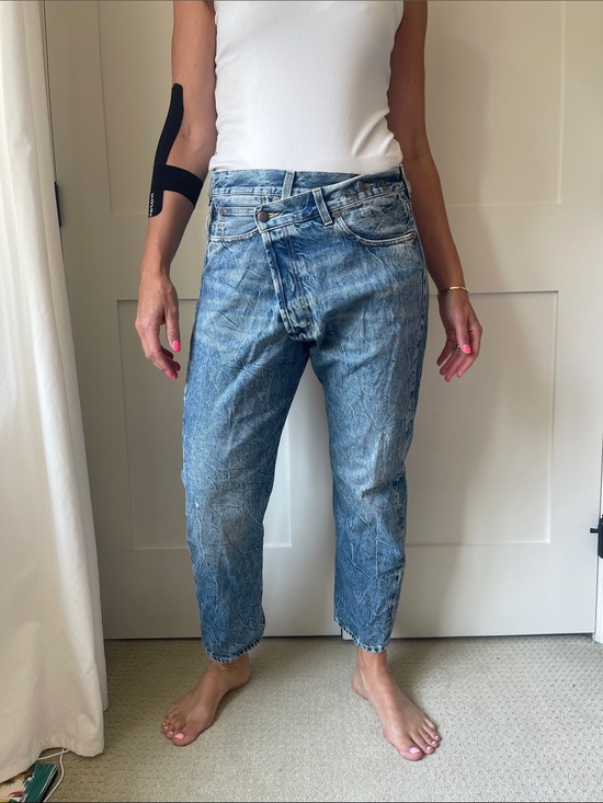 R13 Denim - R13 Light Blue Denim Jeans crossover drop crotch
